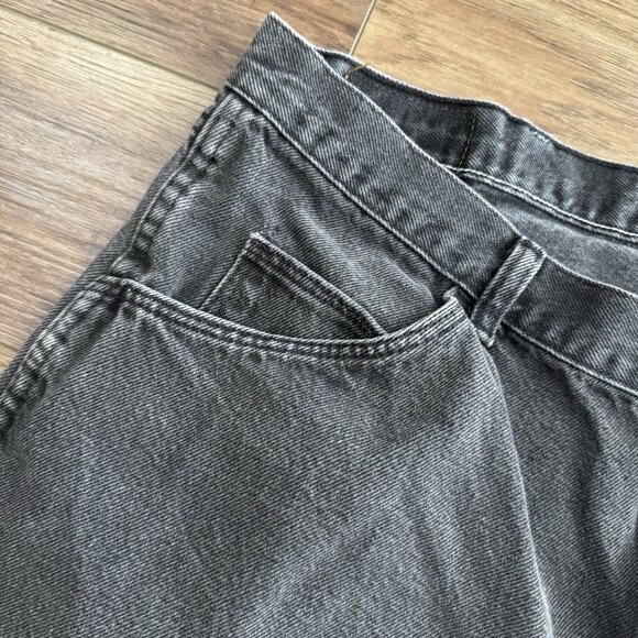 Vintage Wrangler Black Denim Jean Shorts Grunge - Picture 3 of 6